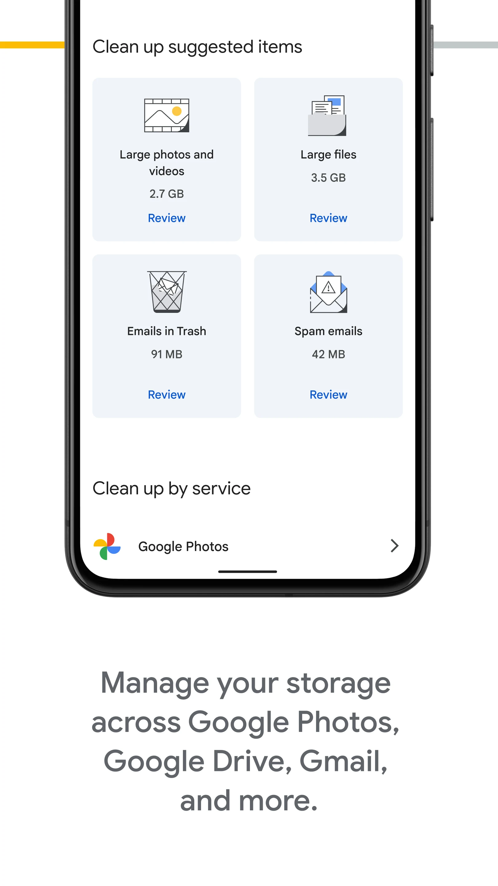 Google One screenshot