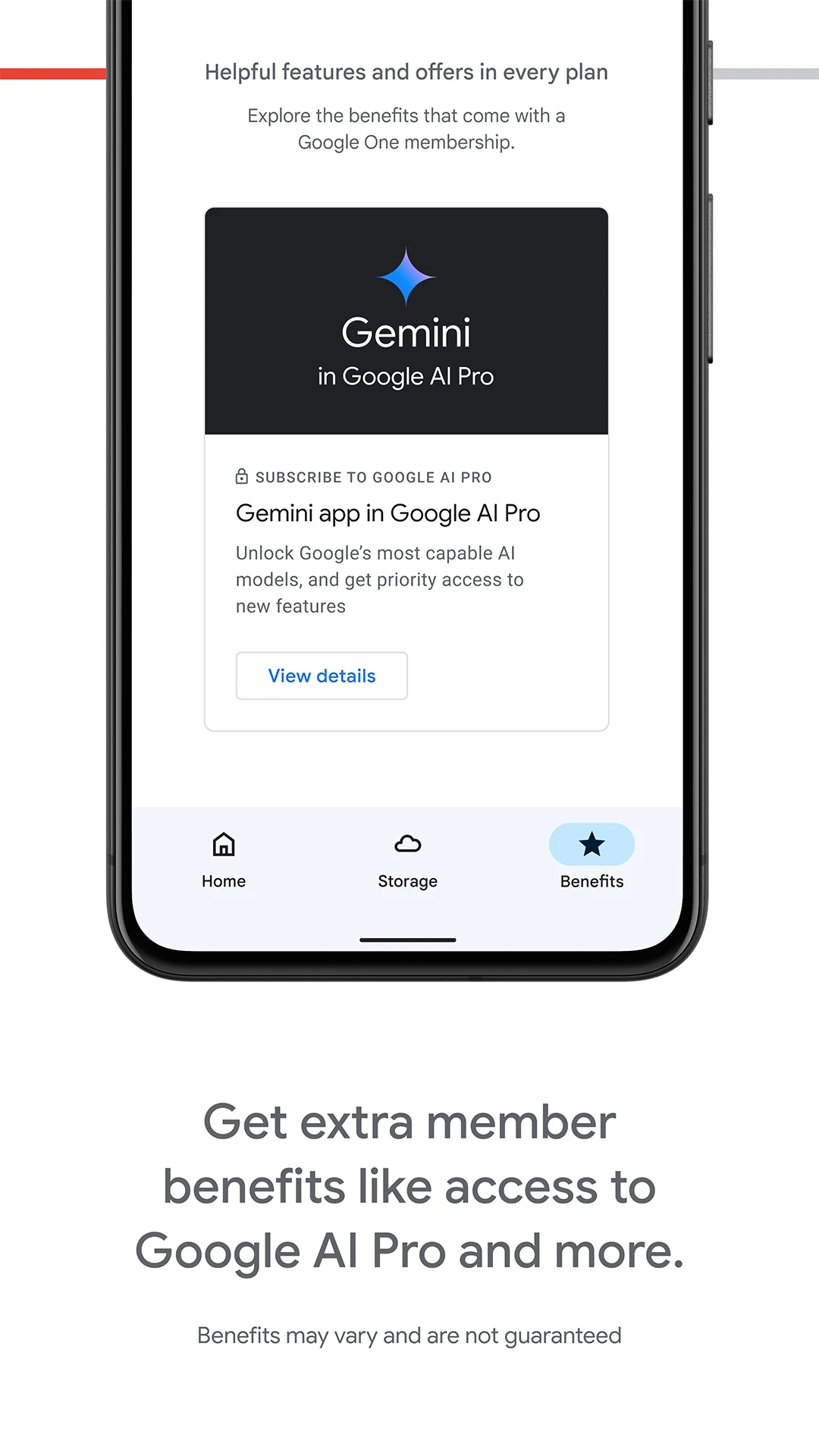 Google One screenshot